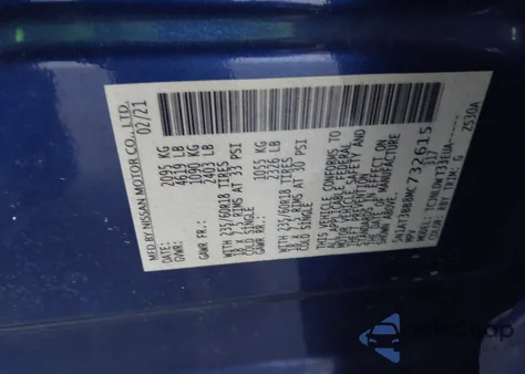 2021 Nissan Rogue Sv Intelligent Awd z USA, uszkodzony, nr VIN 5N1AT3BB8MC732615